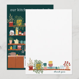 STOCK THE KITCHEN Bridal Shower CUSTOM Cute Dankeskarte
