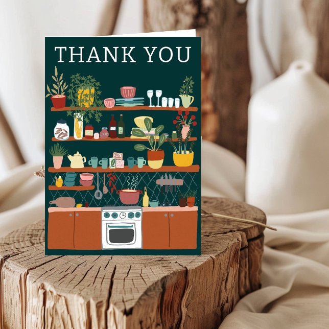 STOCK THE KITCHEN Bridal Shower CUSTOM Cute Dankeskarte (STOCK THE KITCHEN Bridal Shower CUSTOM Cute Thank You Card
)