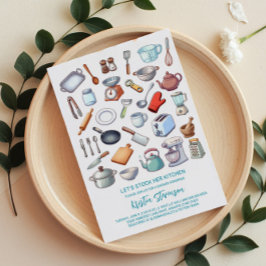 Stock the Kitchen Modern Bridal Shower Einladung