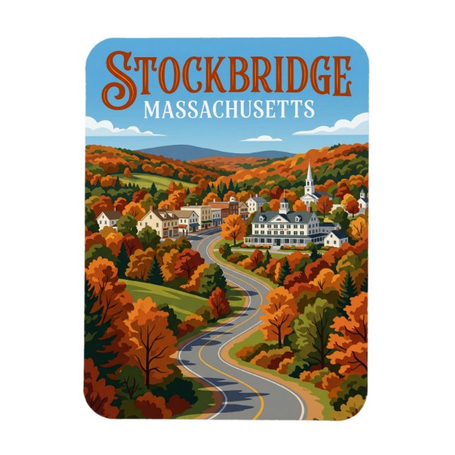 Stockbridge USA Magnet (Vertikal)