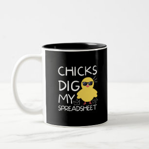 Stöcke graben meine Spreadsheet Zweifarbige Tasse