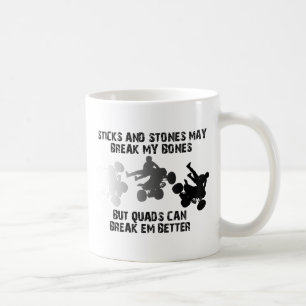 Stöcke und Viererkabel-lustige Tasse der Stein-AT