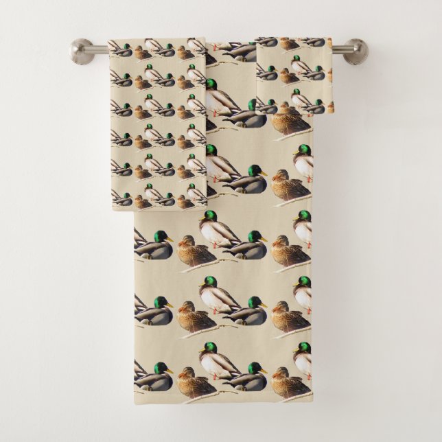 Stockente duckt Bad-Tücher Badhandtuch Set (Insitu)