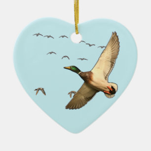 Stockente duckt kanadische Gänse Keramikornament