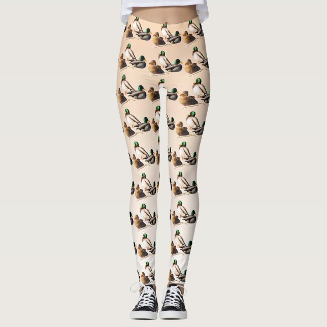Stockente duckt Vogel-Tier-Leggings Leggings (Vorderseite)