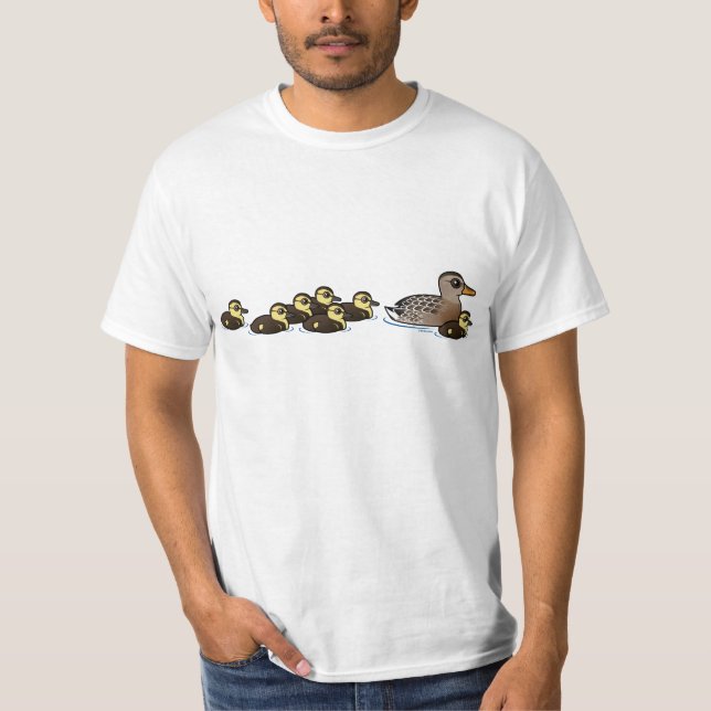 Stockente u. sieben Entlein T-Shirt (Vorderseite)