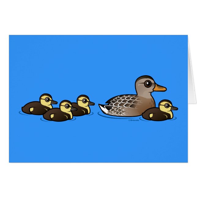 Stockente u. vier Entlein (Vorderseite (Horizontal))