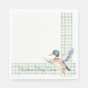 Stockente-Wasserfarben-Serviette Serviette