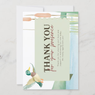 Stockenten-Baby-Shower-Dankeskarten-Postkarte