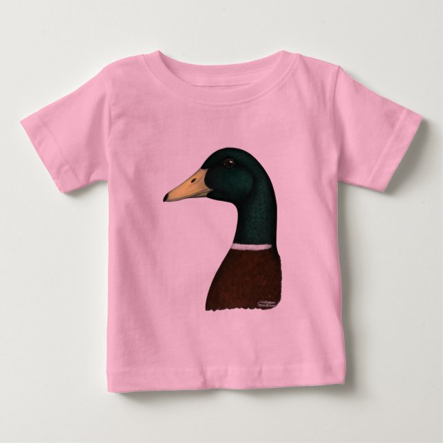 Stockenten-Drake-Kopf Baby T-shirt (Vorderseite)