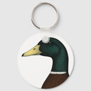 Stockenten-Drake-Kopf Schlüsselanhänger
