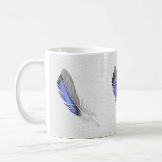 Stockenten-Enten-Feder-Aquarell Kaffeetasse (Links)