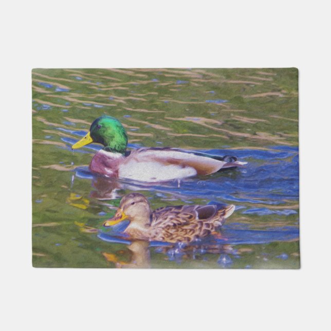 Stockenten-Enten Fußmatte (Vorderseite)