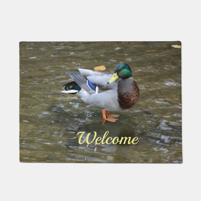 Stockenten-Enten-Fußmatte Fußmatte (Vorderseite)