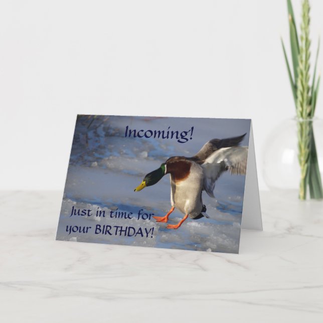 Stockenten-Enten-Gruß-Geburtstags-Karte Karte (Vorderseite)