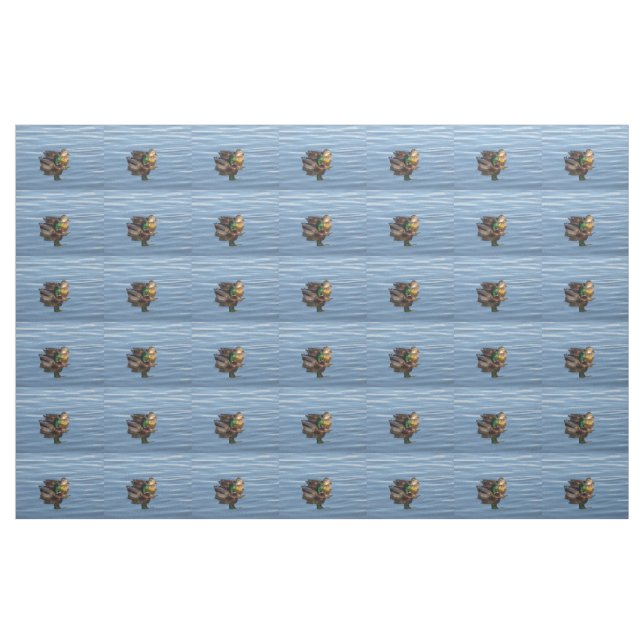 Stockenten-Enten-Paar-Gewebe Stoff (Fat Quarter (45,7 x 55,9 cm))