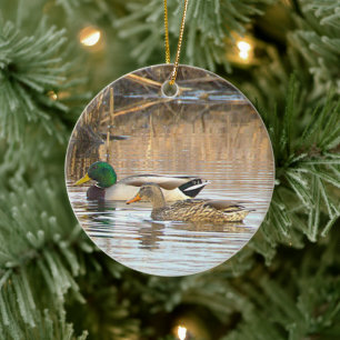 Stockenten-Foto-Ornament Keramik Ornament