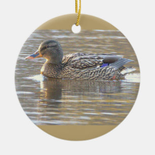 Stockenten-Foto-Ornament  Keramik Ornament
