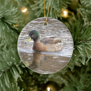 Stockenten-Foto-Ornament Keramik Ornament