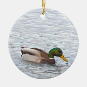 Stockenten-Foto-Ornament Keramik Ornament