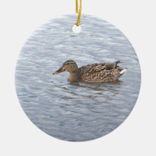 Stockenten-Foto-Ornament Keramik Ornament