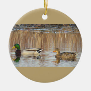 Stockenten-Foto-Ornament Keramik Ornament