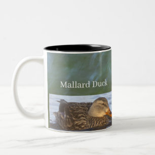Stockenten-Foto-Tasse Zweifarbige Tasse