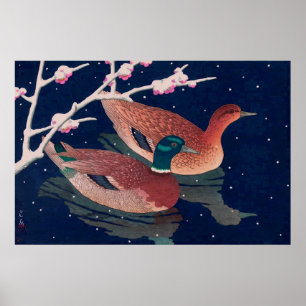 Stockenten Kawase Hasui 1950 Poster