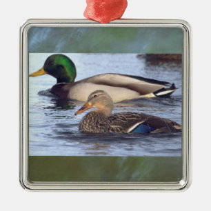 Stockenten-Schmuck Ornament Aus Metall