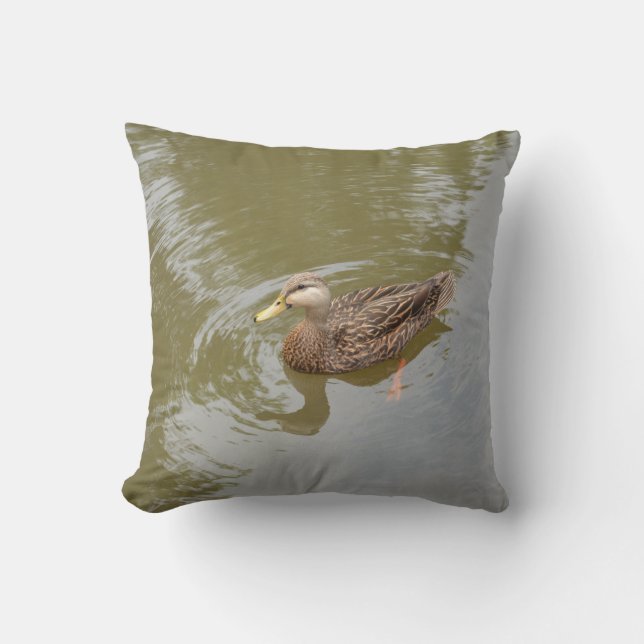 Stockentenhenne Wasserentenim tierfedervogel Kissen (Vorderseite)