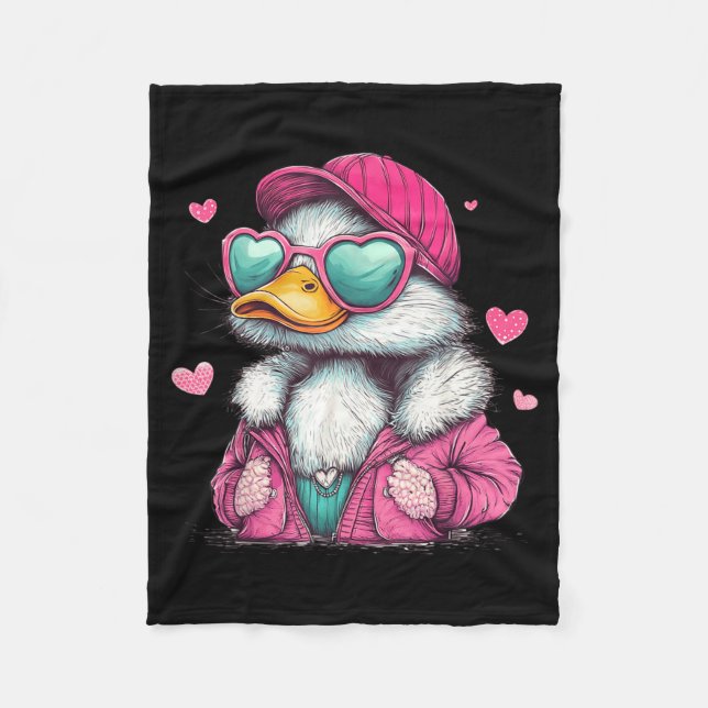 Stockentenjagd Lustiges Valentinstag Herz G Fleecedecke (Vorderseite)