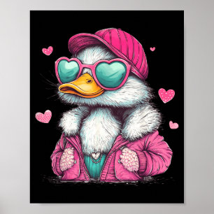 Stockentenjagd Lustiges Valentinstag-Herz G Poster