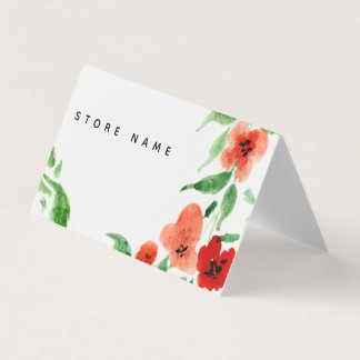 Stockez l'aquarelle se pliante de carte de visite