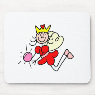 Stockfigur mit Kristallkugel-Mauspad Mousepad
