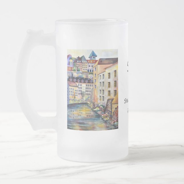 Stockholm Gamla Stan med Ordspråk Mattglas Bierglas (Links)