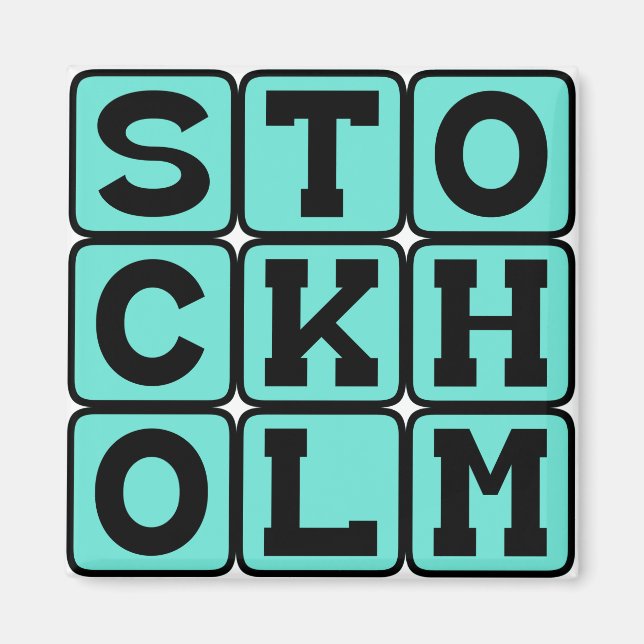 Stockholm, Hauptstadt Schweden Magnet (Vorne)