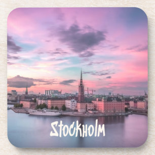 Stockholm Hauptstadt Schweden Night Skyline Getränkeuntersetzer