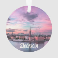 Stockholm Hauptstadt Schweden Night Skyline
