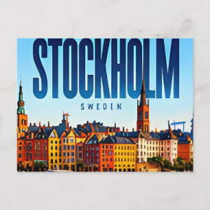 ⚓ Stockholm Moderne Waterfront Stadtstil ⚓ Postkarte