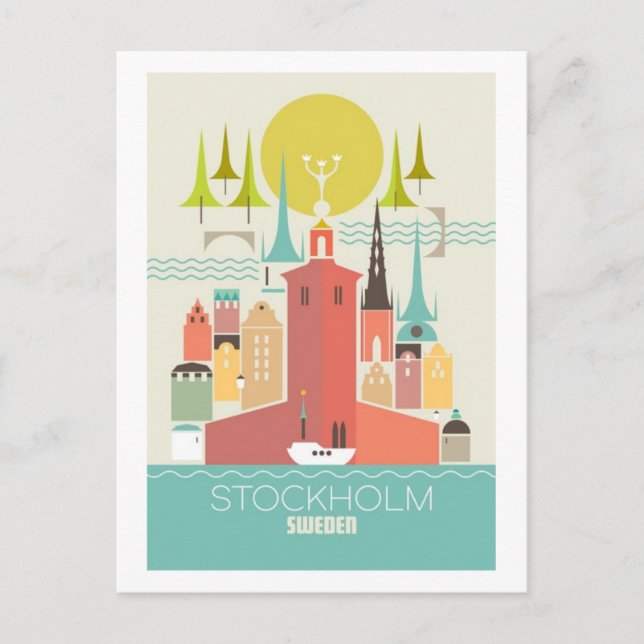 Stockholm Postcard Postkarte (Vorderseite)