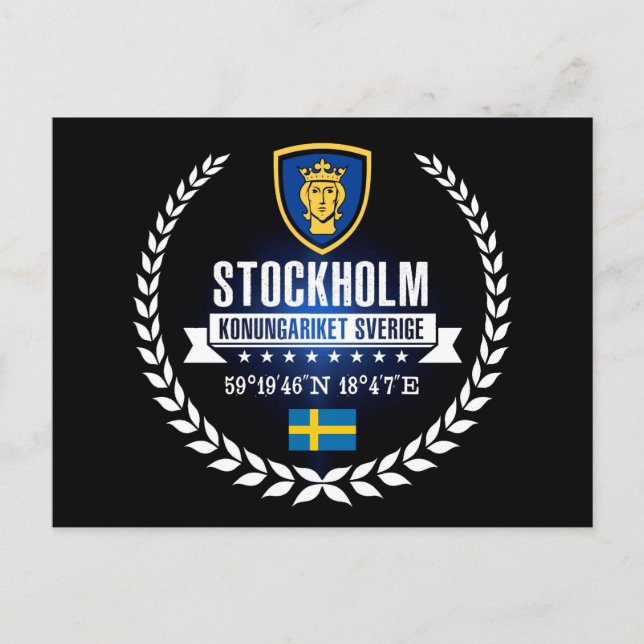 Stockholm Postkarte (Vorderseite)