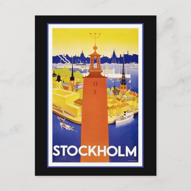 Stockholm Postkarte (Vorderseite)