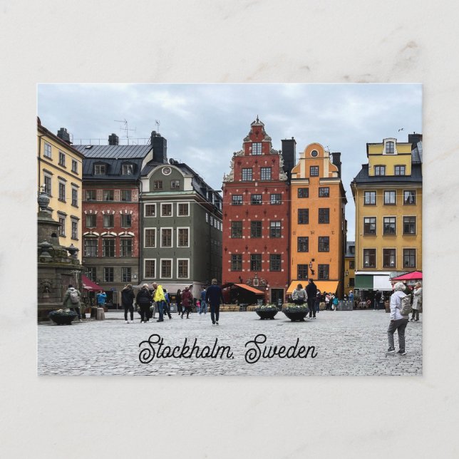 Stockholm Schweden Altstadt Gamla stan personalisi Postkarte (Vorderseite)