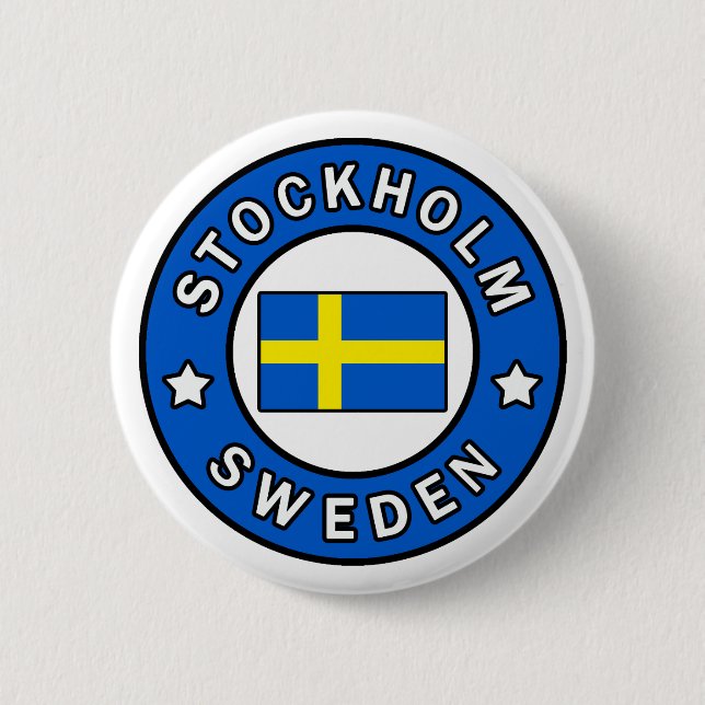 Stockholm Schweden Button (Vorderseite)