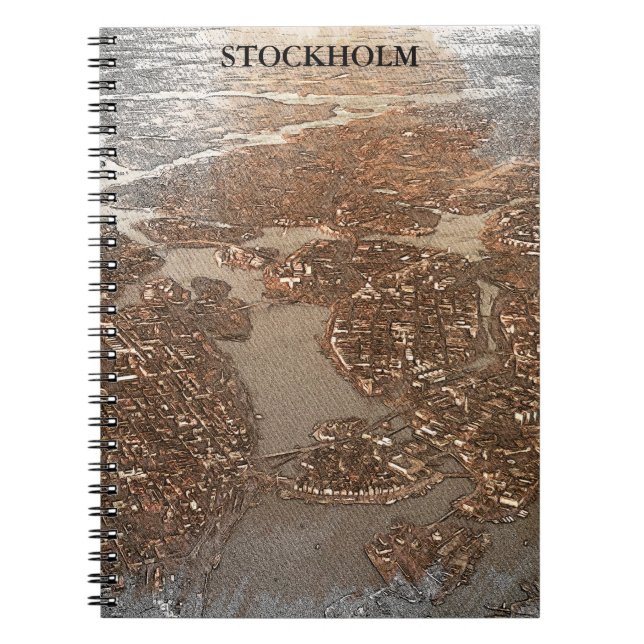 Stockholm Schweden City View Sky Notizblock (Vorderseite)