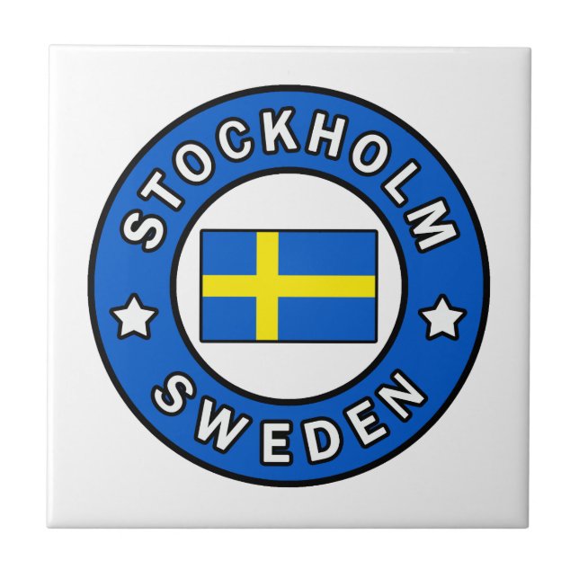 Stockholm Schweden Fliese (Vorderseite)
