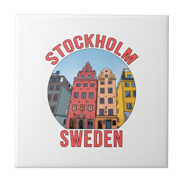 Stockholm Schweden Fliese (Vorderseite)