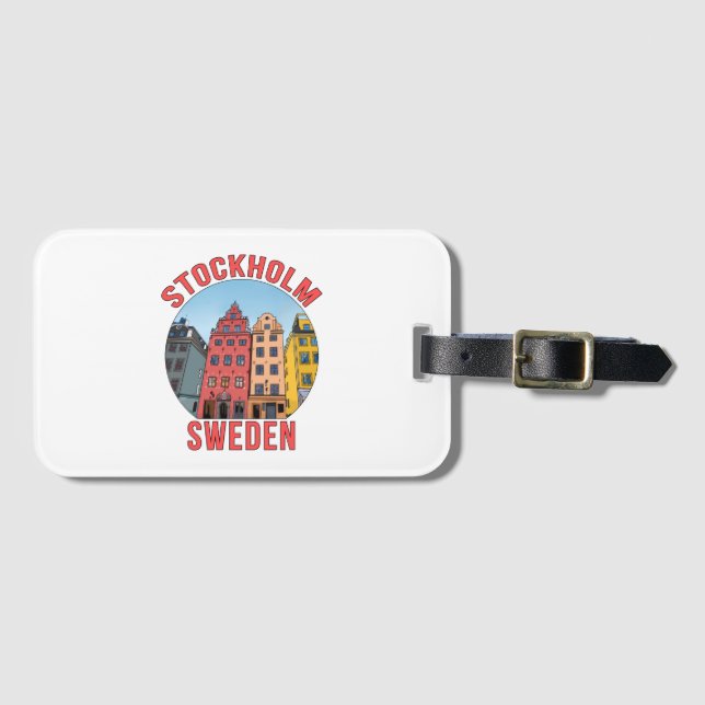 Stockholm Schweden Gepäckanhänger (Vorderseite (Horizontal))