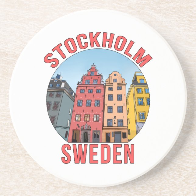 Stockholm Schweden Getränkeuntersetzer (Vorne)