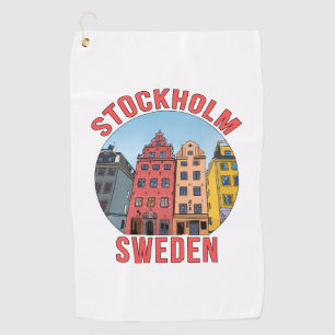 Stockholm Schweden Golfhandtuch